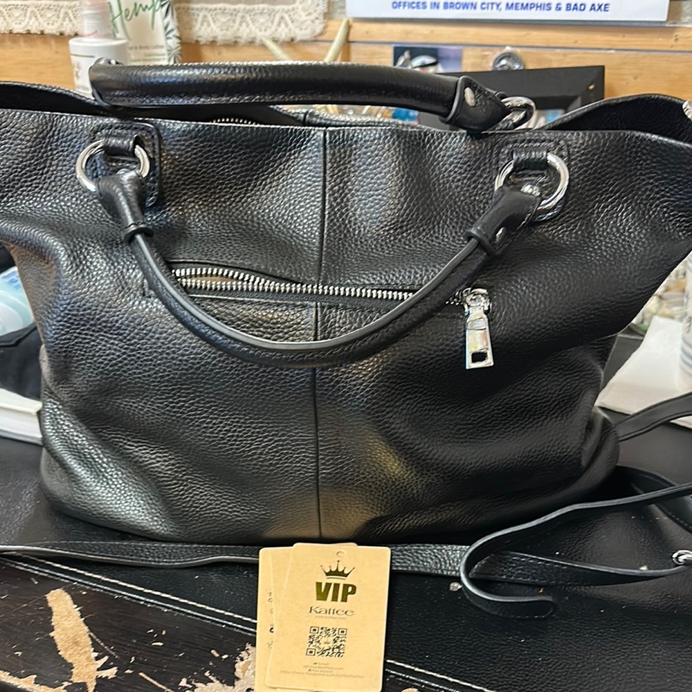 VIP Black Tote Bag with Structured Design